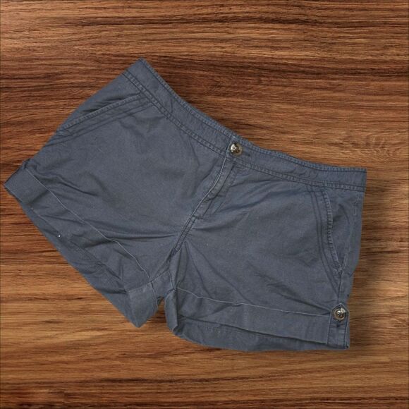 Old Navy Gray Linen Blend Vintage Lowest Rise Cuffed Shorts - Picture 1 of 4